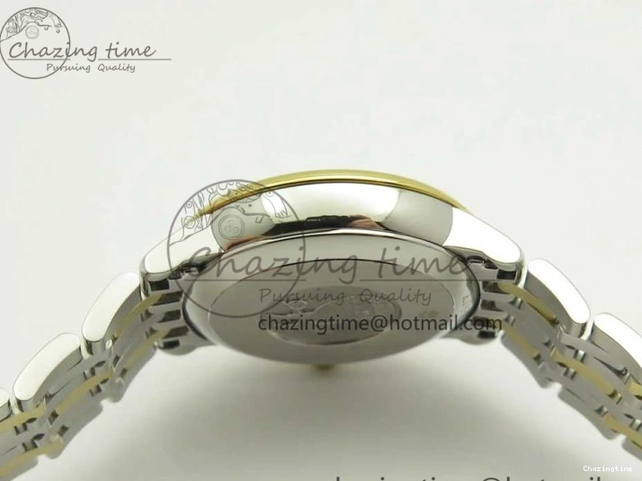 0512 Versatile De Ville Prestige Ladies 32.7mm SS MKF 1:1 Best Edition White MOP Dial Roman Markers on SS YG Bracelet MIYOTA 7967